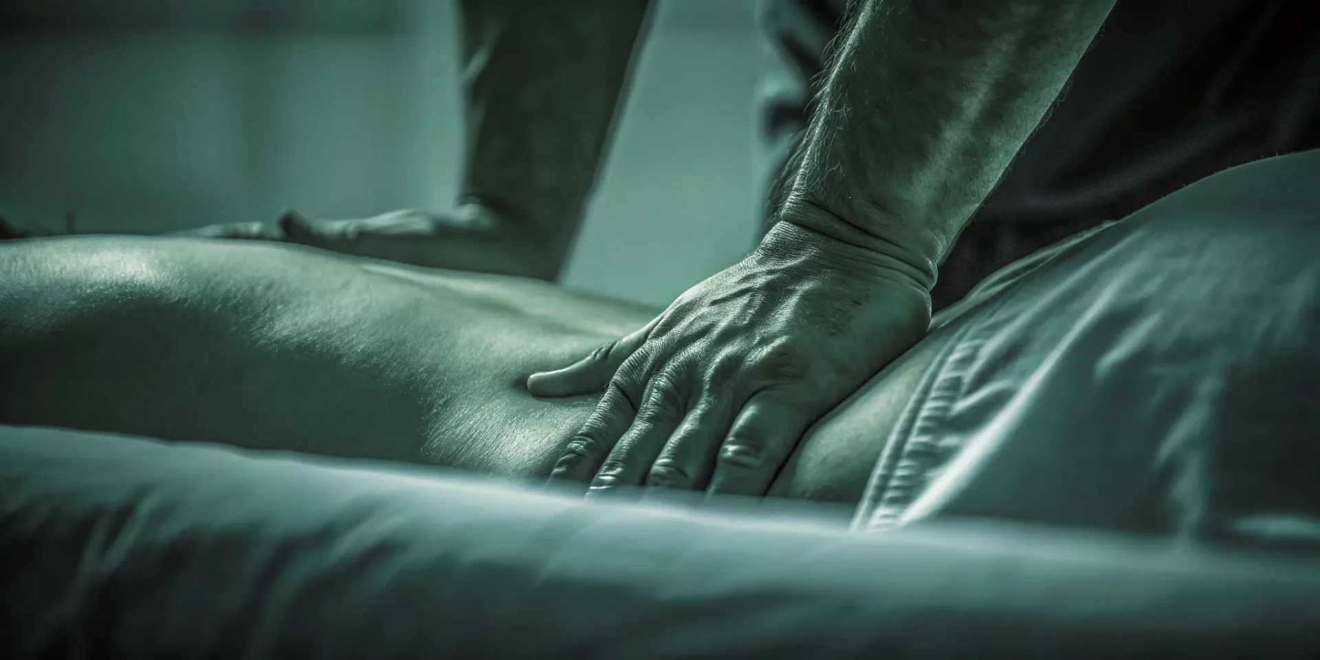 Clinical massage therapy session focus on precise fascia release and muscle recovery