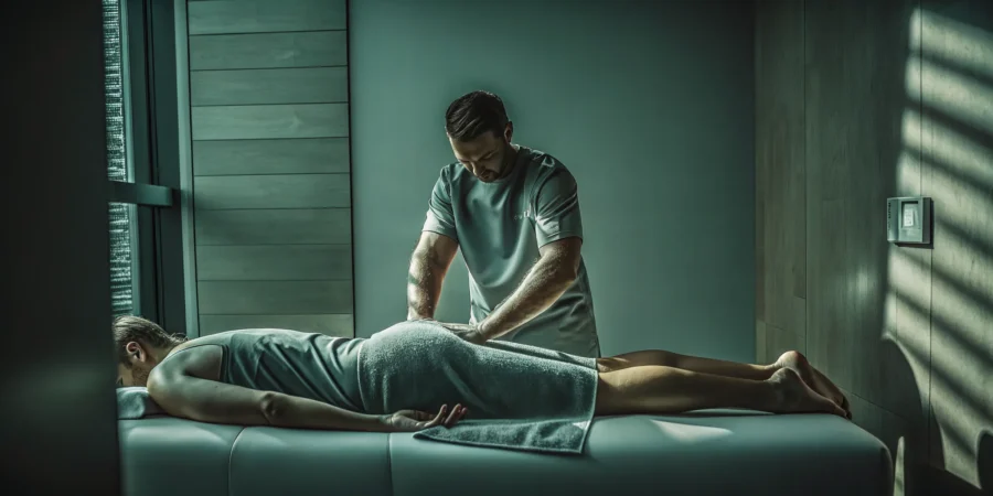 Therapeutic deep tissue bodywork session in Austin