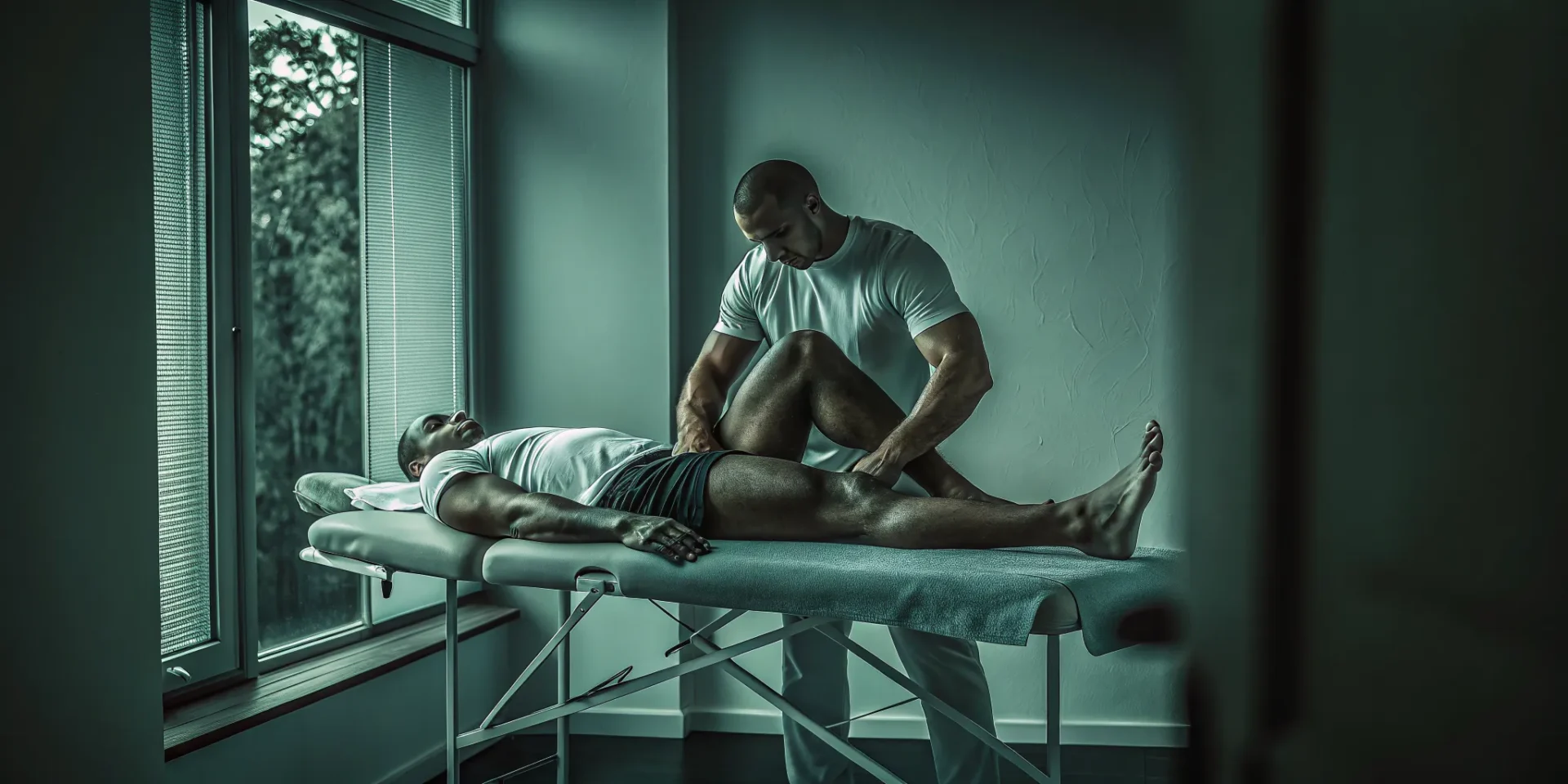 Austin athlete receiving fascia-first therapeutic bodywork after a workout