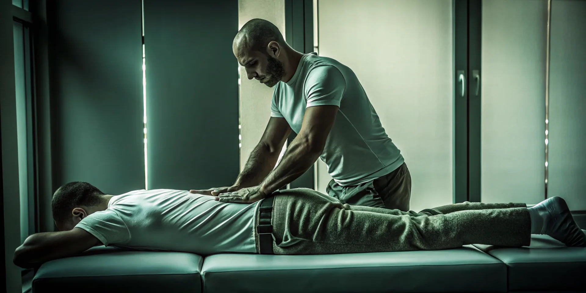 A sports therapist performing professional therapeutic bodywork on a patient's lower back at AUSTINDEEP.