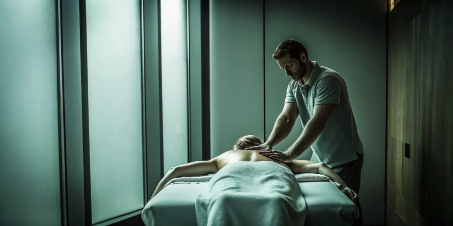 Massage for curvature of the spine to relieve back pain and muscle tension.