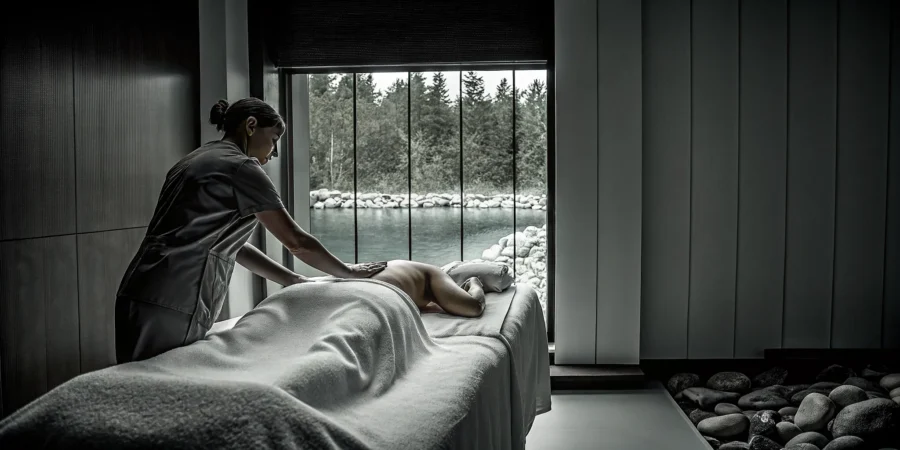 Massage therapist providing sciatica pain relief near Lost Creek.